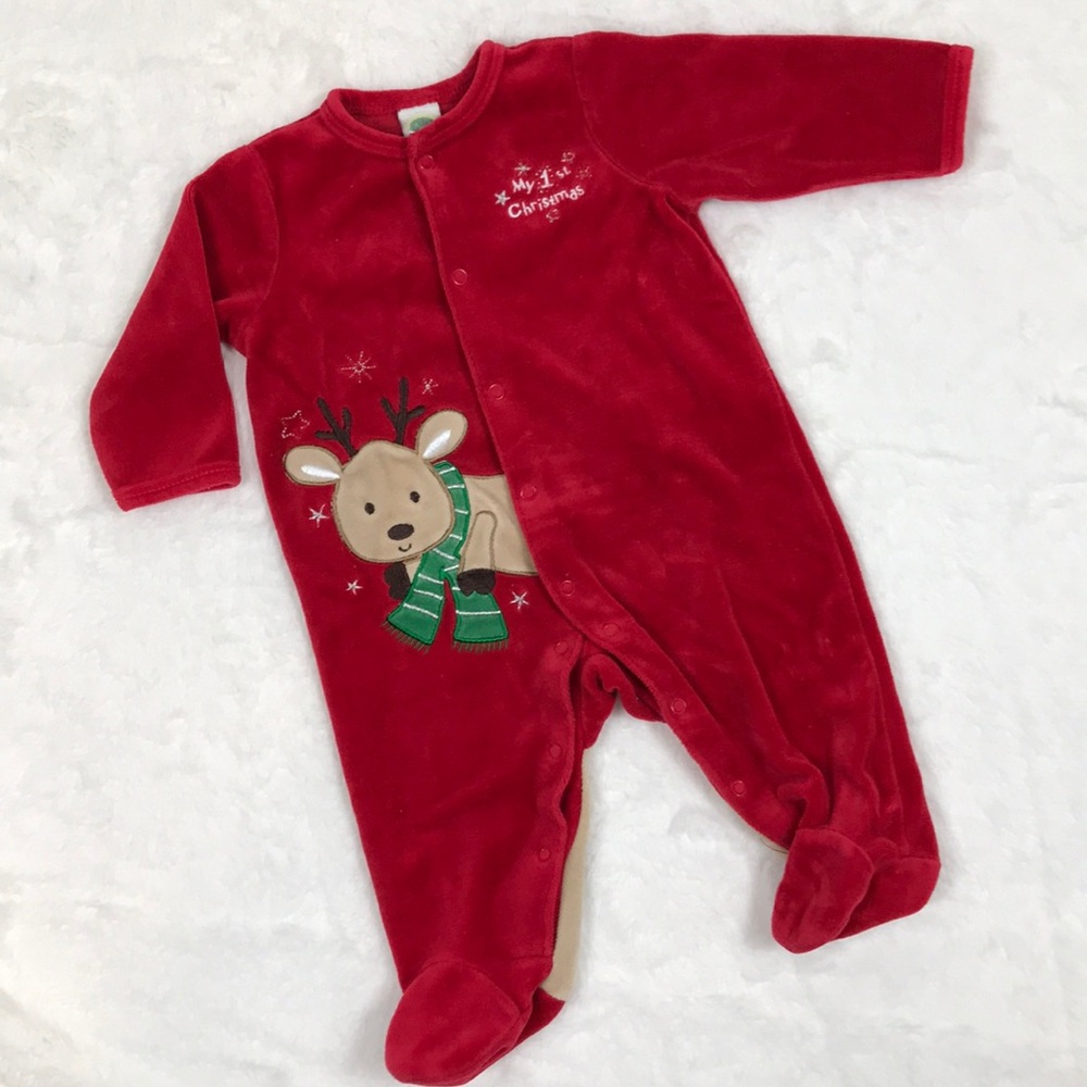 1st Christmas Footed PJs, 3 Months